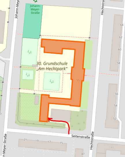 Eingang Turnhalle Seitenstraße Dresden, Trainingsort Capoeira Angola